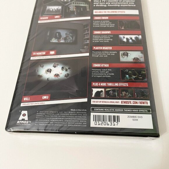 Zombie Invasion DVD AtmosFear FX Halloween Damaged Case - Picture 12 of 16